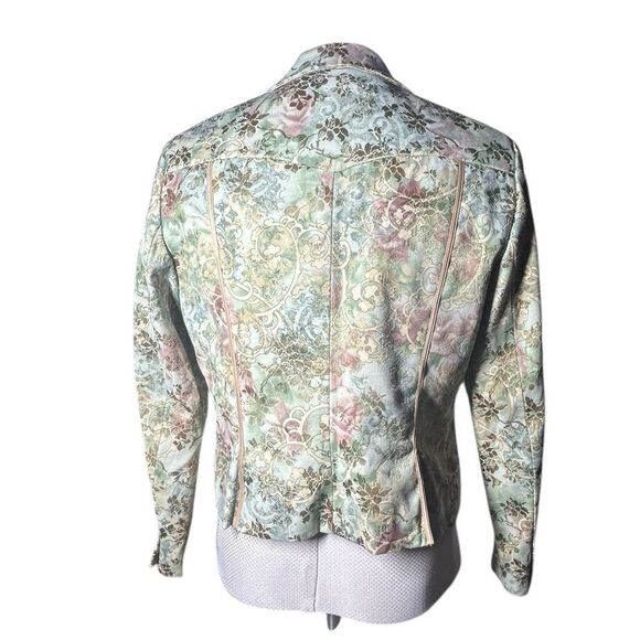 Larry Levine Women's Size 14 2pc Blazer Skirt Career Set Jacquard Work Lined - Picture 6 of 16